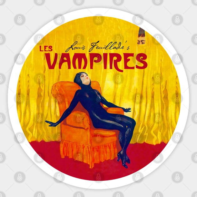 Les Vampires Louis Feuillade Sticker by ChromaticD